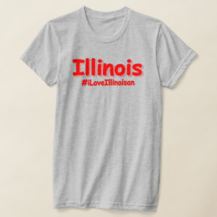 Camiseta "#iLoveIllinoisan " Design bonito. Comprar Agora