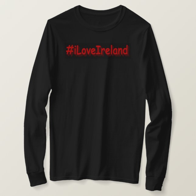 Camiseta "#iLoveIrelands" Design bonito. Comprar Agora (Frente do Design)