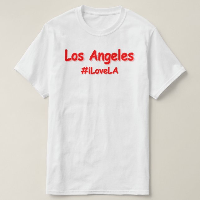 Camiseta "#iLoveLA" Design bonito. Comprar Agora (Frente do Design)