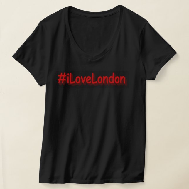 Camiseta "#iLoveLondon" Design bonito. Comprar Agora (Postura )
