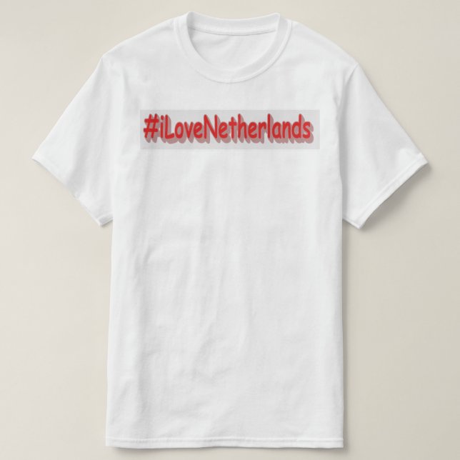 Camiseta "#iLoveNetherlands" Design bonito. Comprar Agora (Frente do Design)