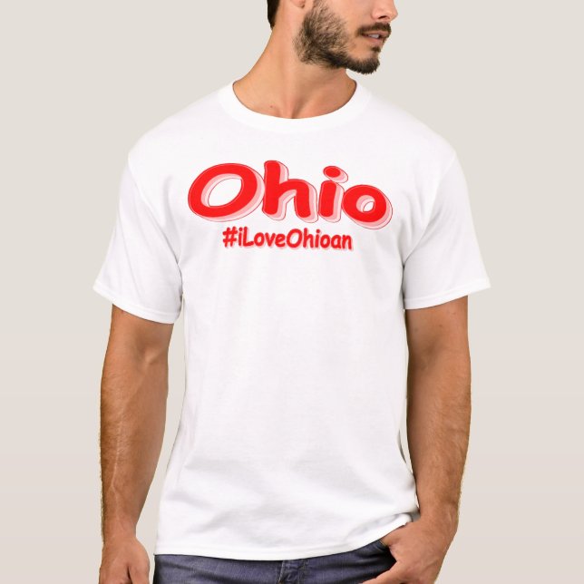 Camiseta "#iLoveOhioan" Design bonito. Comprar Agora (Frente)