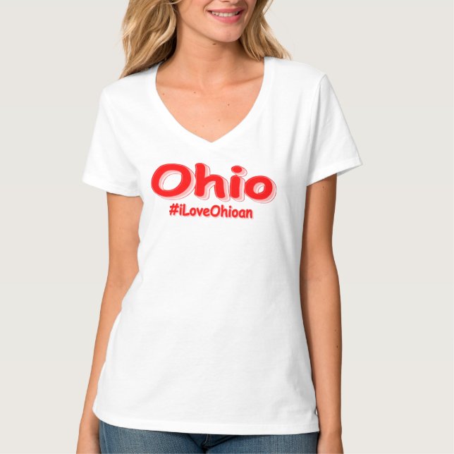 Camiseta "#iLoveOhioan" Design bonito. Comprar Agora (Frente)