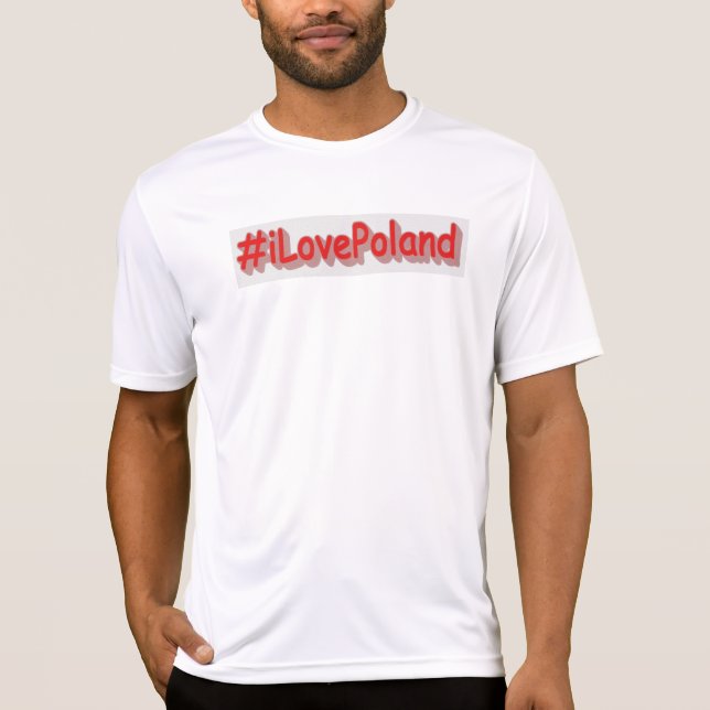 Camiseta "#iLovePoland" Design bonito. Compre agora (Frente)