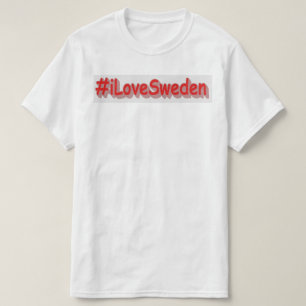 Camiseta "#iLoveSuécia" Design bonito. Comprar Agora