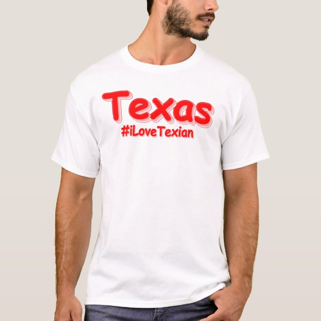 Camiseta "#iLoveTexian " Design bonito. Comprar Agora (Frente)