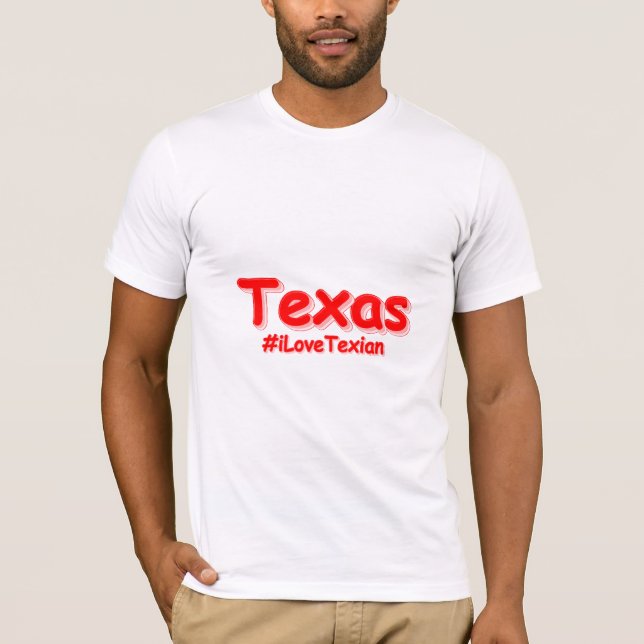 Camiseta "#iLoveTexian " Design bonito. Comprar Agora (Frente)