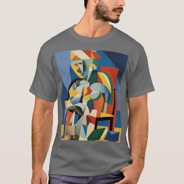 Camiseta Iluminação 3D anual por Pablo Picasso (Frente)