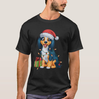 Camiseta Iluminação de Natal Chapéu do Papai Noel Kooikerho