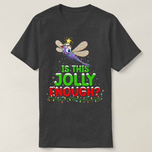 Camiseta Iluminação de Natal É Suficientemente Alegre Libél (Frente do Design)
