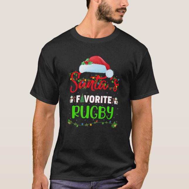 Camiseta Iluminação de Papais noeis do Xmas Favoritos do Ru (Frente)