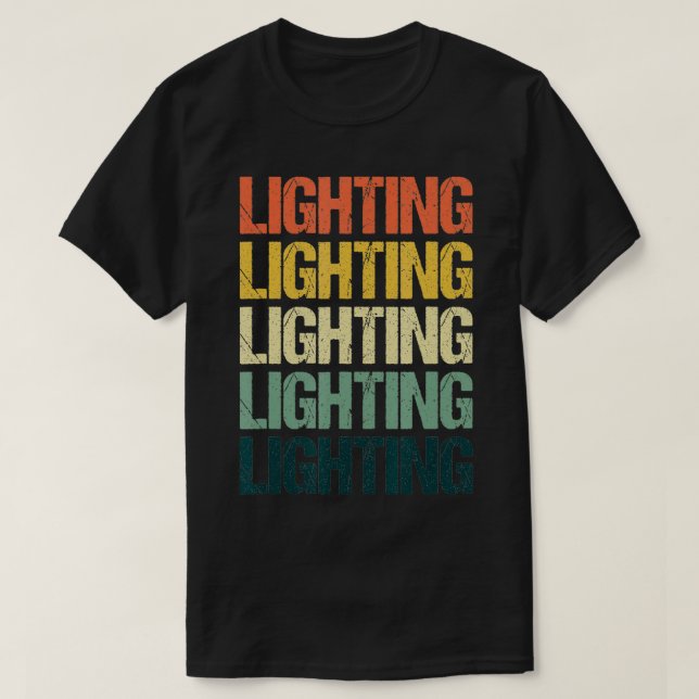 Camiseta Iluminação Engenheiro Elétrica Trabalhador de Elei (Frente do Design)