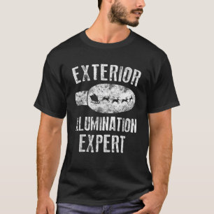 Camiseta Iluminação Exterior do Decorador de Luz de Natal E