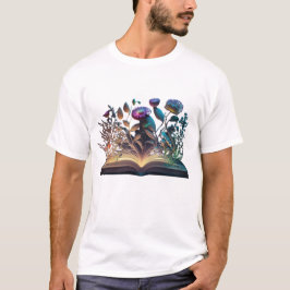 Camiseta Iluminação Floral: Conhecimento Explosivo em Neon