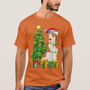 Camiseta Iluminação Papais noeis de Correspondência de Árvo