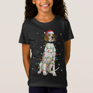 Camiseta Iluminação Xmas Correspondente ao Papai Noel Inglê