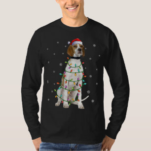 Camiseta Iluminação Xmas Correspondente ao Papai Noel Inglê
