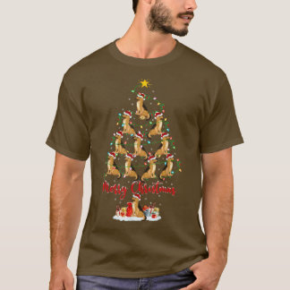 Camiseta Iluminação Xmas Correspondente Papais noeis German
