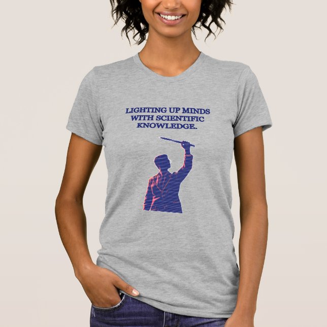 Camiseta Iluminando Mentes com Conhecimento Científico Desi (Frente)