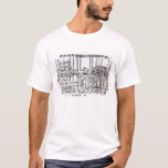 Camiseta Iluminando o Menorah<br><div class="desc">A iluminação da escola judaica o Menorah (woodcut) situado em um colecção privada.</div>