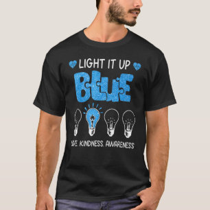 Camiseta Ilumine de Azul Conscientização do Autismo Quebra-