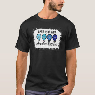 Camiseta Ilumine de Azul Mês de Conscientização do Autismo