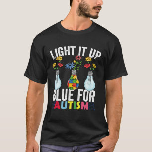Camiseta Ilumine de Azul Mês de Conscientização do Autismo