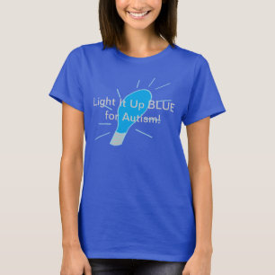 Camiseta Ilumine-o acima do AZUL para o autismo!