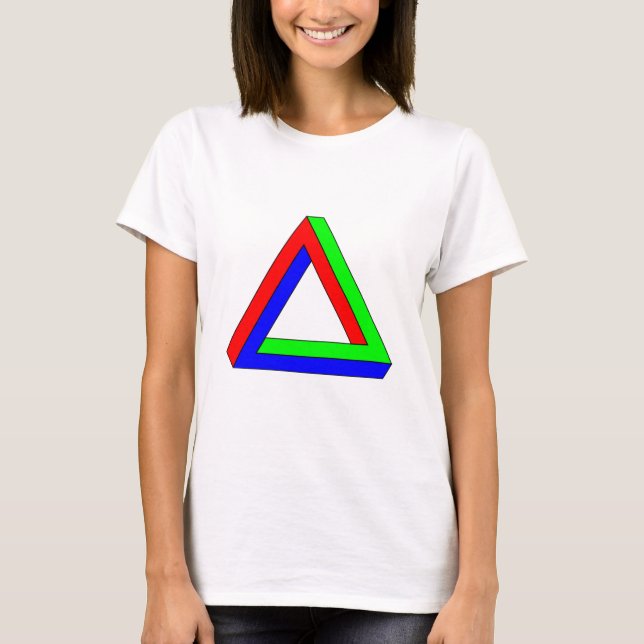 Camiseta Ilusão de triângulo óptico (Frente)