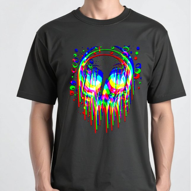 Camiseta Ilusão do cárter - Núcleo de falhas RGB psicodélic (Criador carregado)