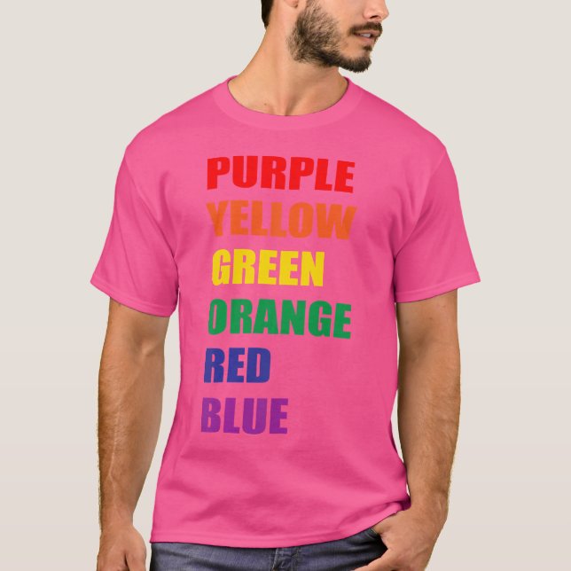 Camiseta Ilusão Óptica Cores Arco-Íris (Frente)