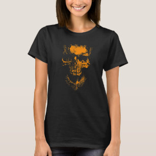 Camiseta Ilusão Óptica Crânio Assustador Sinistro de Hallow