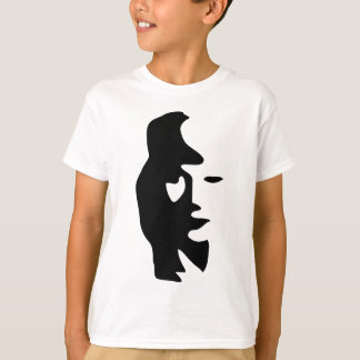 Camiseta Ilusão óptica do saxofone ou da mulher