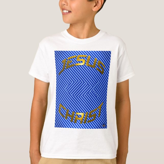 Camiseta Ilusão óptica dos peixes de JESUS (Frente)