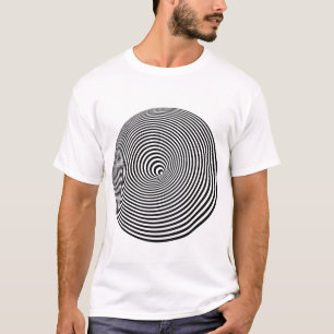 Camiseta Ilusão óptica Funky de círculos concêntricos
