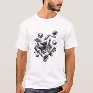 Camiseta Ilusão Vórtice Geométrico