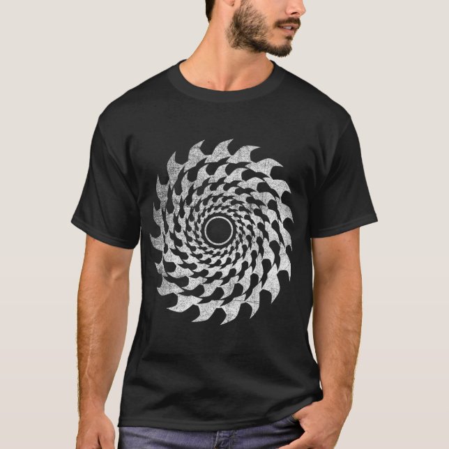 Camiseta Ilusões da lâmina de serra circular do dente de tu (Frente)