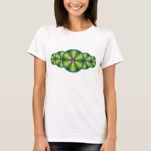 Camiseta Ilusões de Pavão Camisa-Luz feminina