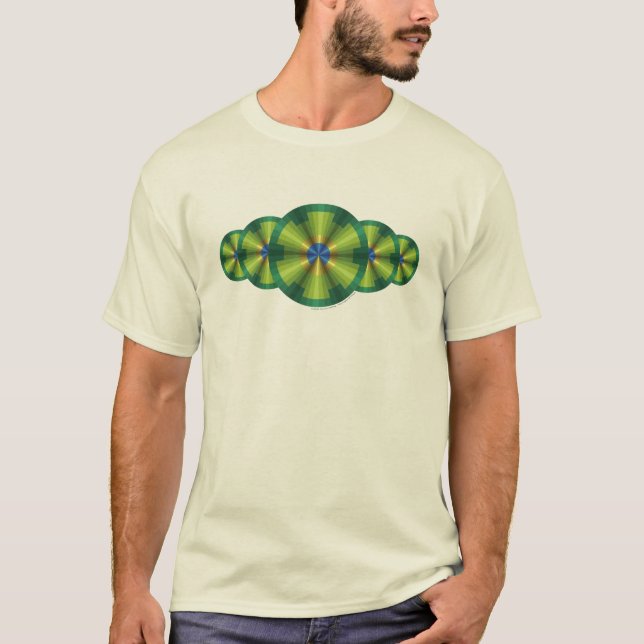 Camiseta Ilusões de Peacock Camisa-Luz Masculina (Frente)
