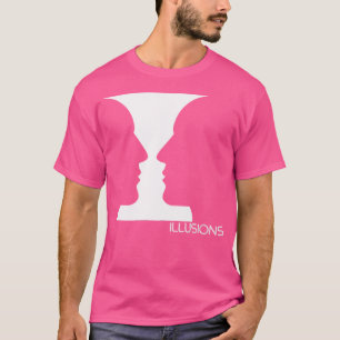 Camiseta Ilusões Ópticas Rosto Ou Vaso Truque Trippy Olho