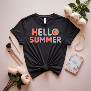 Camiseta Ilustra vetor de melancia "Hello Summer"