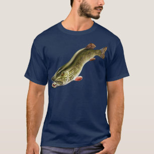 Camiseta Ilustração 1 Da Arte De Pesca Com Pique norte