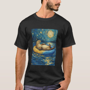 Camiseta Ilustração 2 do Leão-Marinho Noturno Estrelado