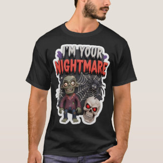 Camiseta Ilustração 3D assustadora de Halloween com aranha