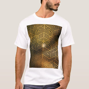 Camiseta Ilustração 3D da Art Deco, Wallpaper de anúncio.