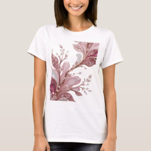 CAMISETA ILUSTRAÇÃO 3D DE UM DESIGN FLORAL LUXUOSO COM