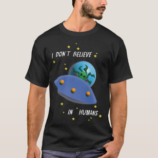Camiseta Ilustração 3D De Uma Alienígena Em Seu Espaçador C