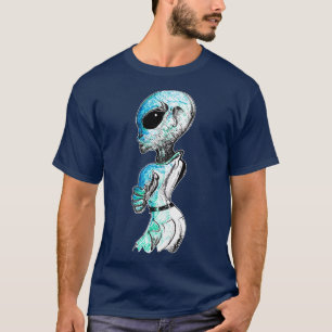 Camiseta ilustração a tinta espaço para Cinzas e ficção cie