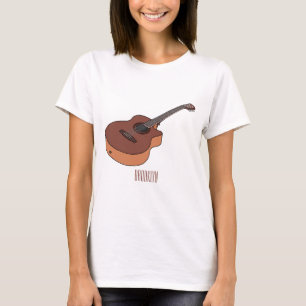 Camiseta Ilustração acústica de desenho animado