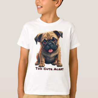 Camiseta Ilustração Adorável de Pug